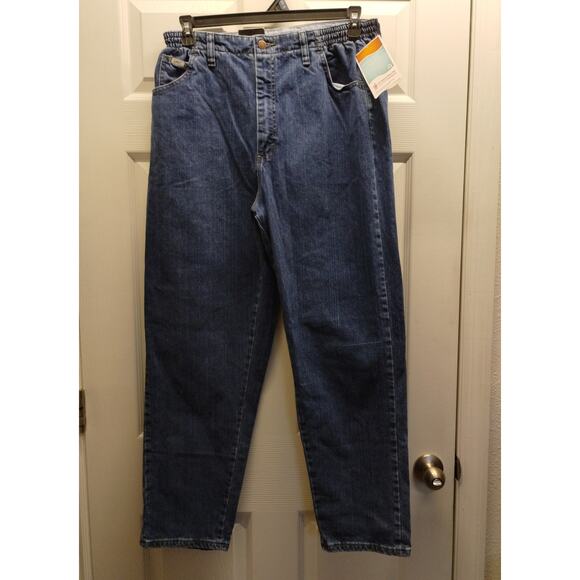 Lee NWT Women's Size 14 Short Relaxed Side Elastic High Rise Tapered Leg Jeans - Picture 1 of 8